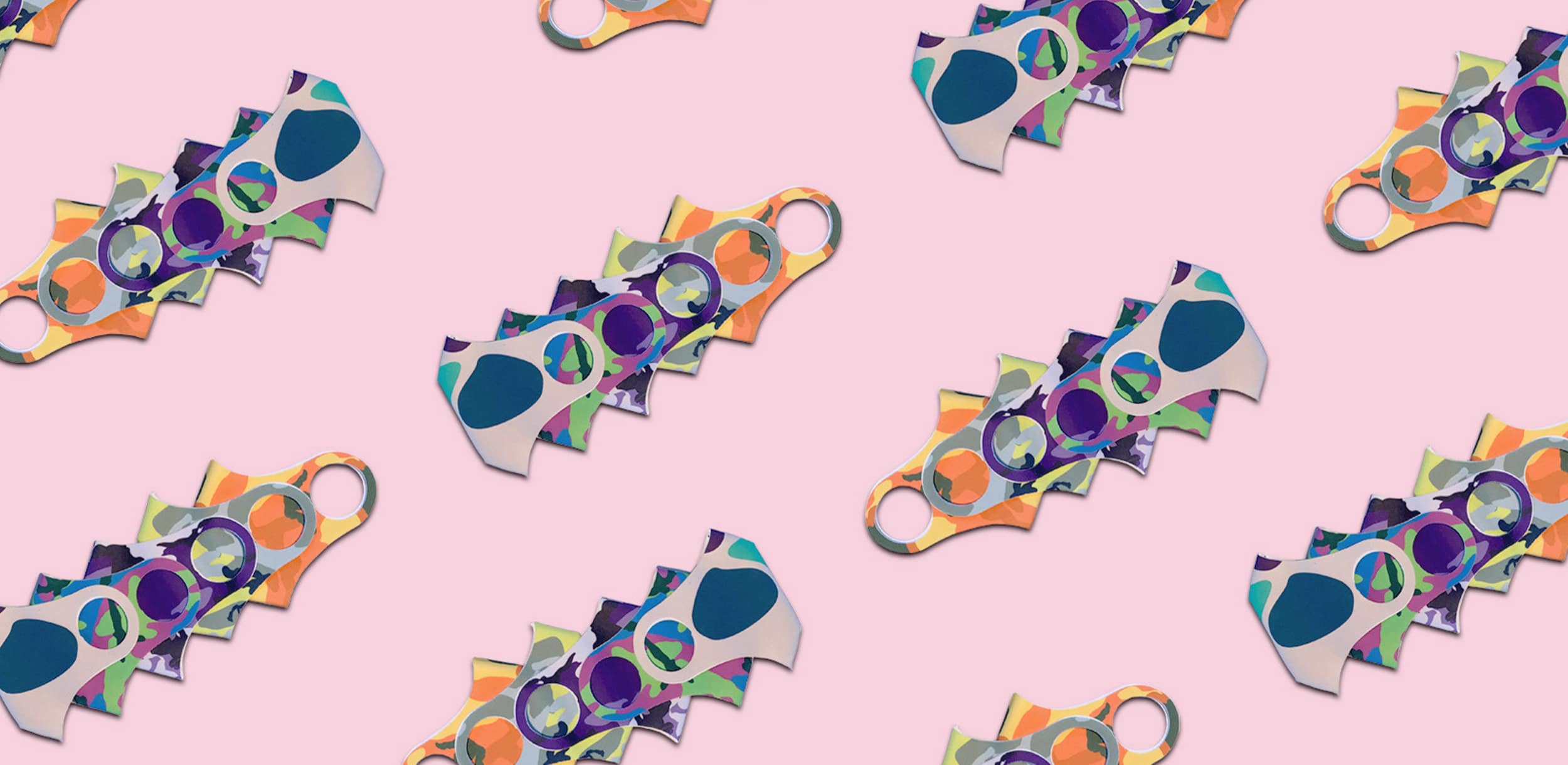 Mask pattern pink Induo